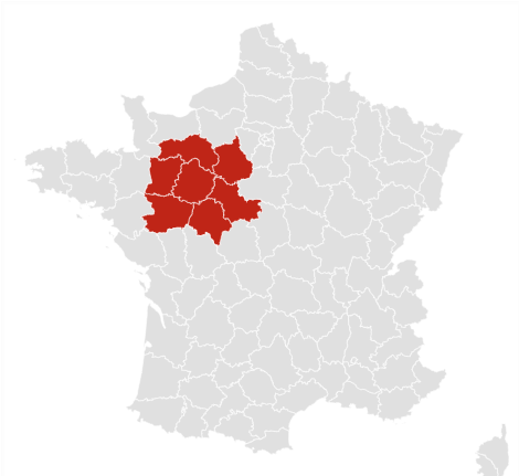 Zone d'intervention de CénoSol (Pays de la Loire, Normandie, Breatagne, Centre)